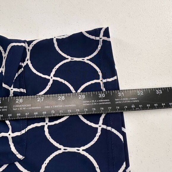 Saint Tropez West Navy & White Geometric Print Tunic Top S Nautical Swim Cover - Picture 3 of 11
